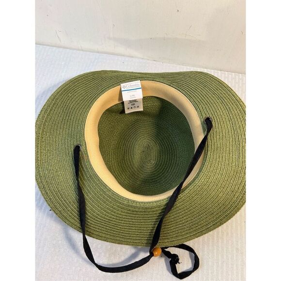 Columbia paper hat green with strap (circle stain) womens large - Picture 5 of 7
